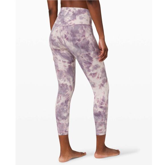 Lululemon Align Pant 25" Diamond Die Pink Bliss Graphite Purple Dye Leggings 8 - Picture 3 of 9